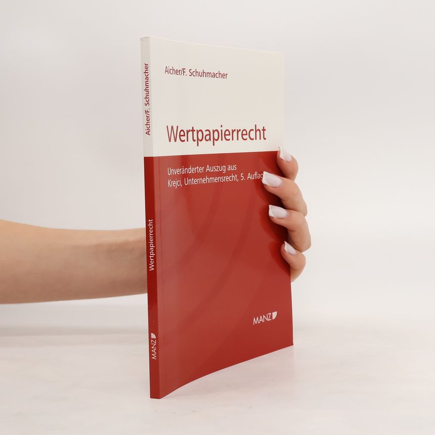 Kolektiv autorů Wertpapierrecht