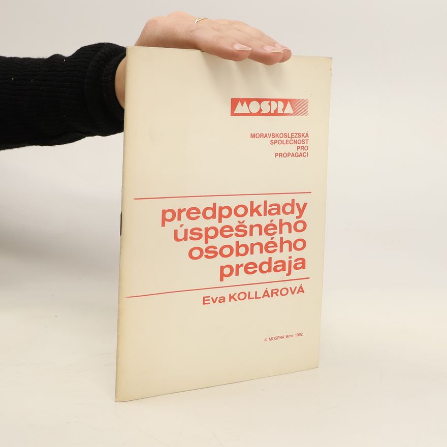 Eva Kollárová Predpoklady úspešného osobného predaja