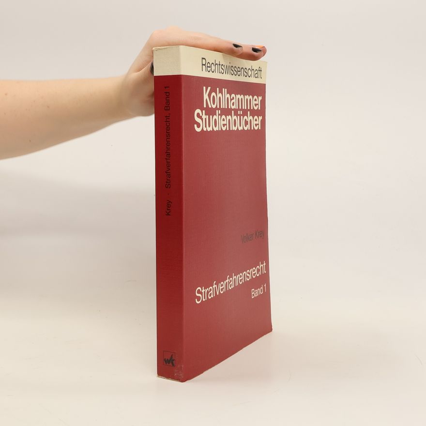 Volker Krey Strafverfahrensrecht