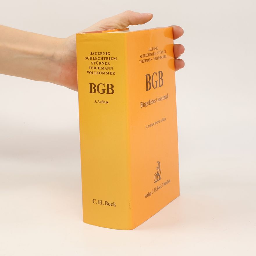 Othmar Jauernig Bürgerliches Gesetzbuch