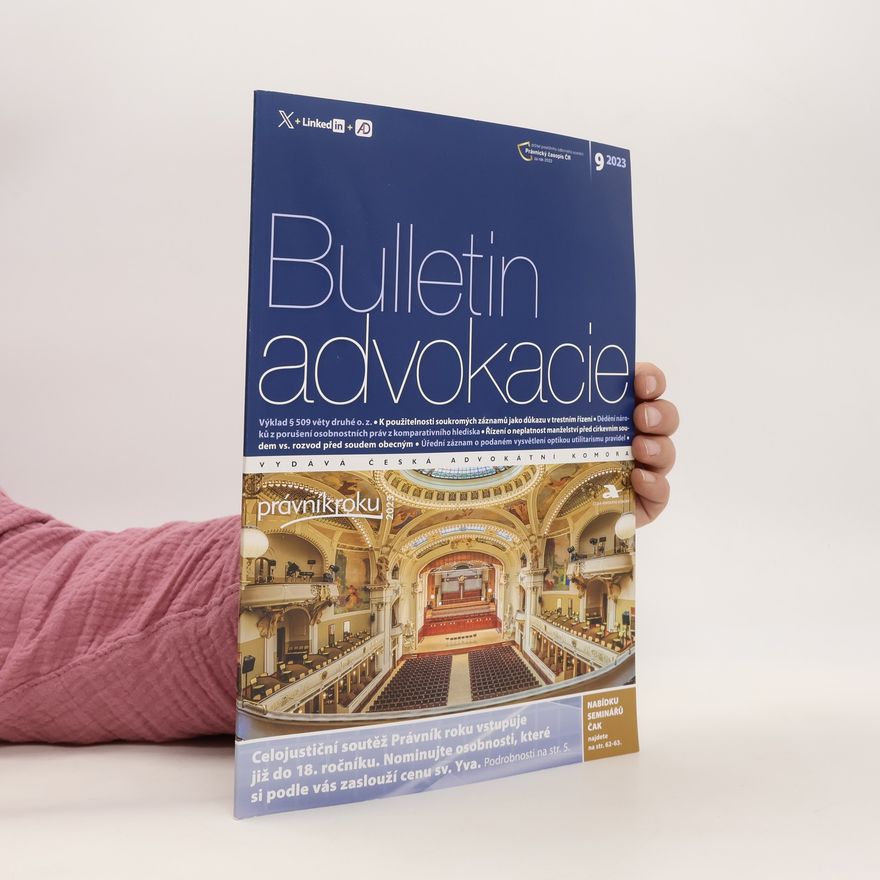 Kolektiv autorů Bulletin advokacie 9/2023
