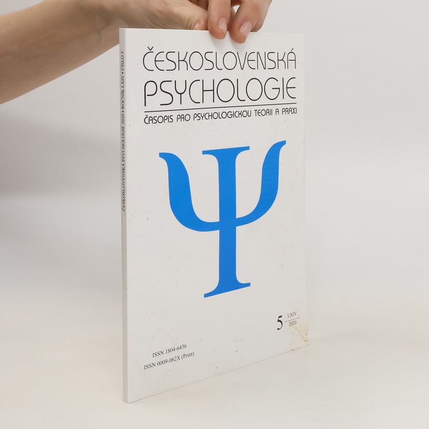 Various authors Československá psychologie 5/2020