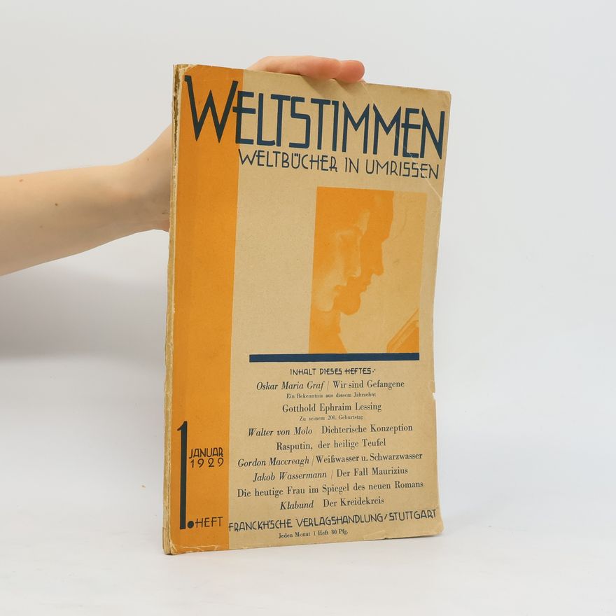 Various authors Weltstimmen. Weltbücher in Umrissen 1/1929