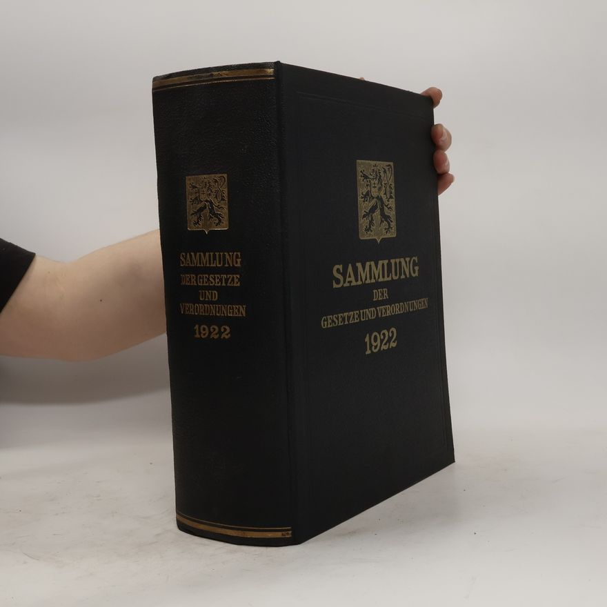 Kolektiv autorů Sammlung der Gesetze und Verordnungen 1922