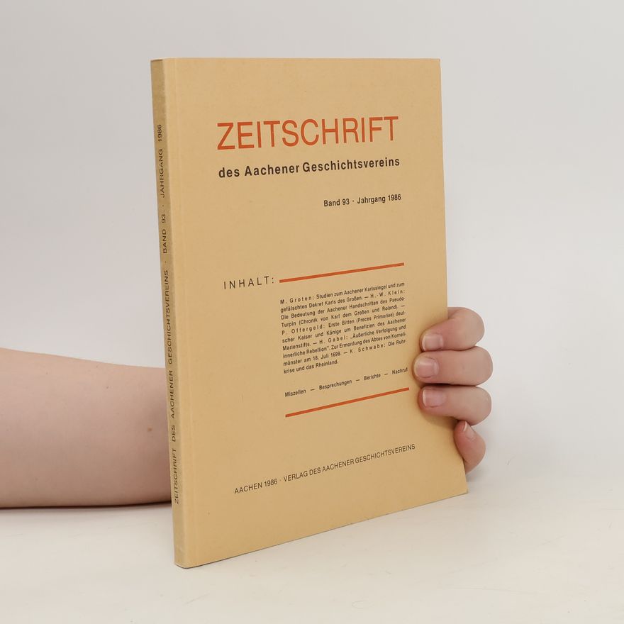 Autorenkollektiv Zeitschrift des Aachener Geschichtsvereins. Band 93