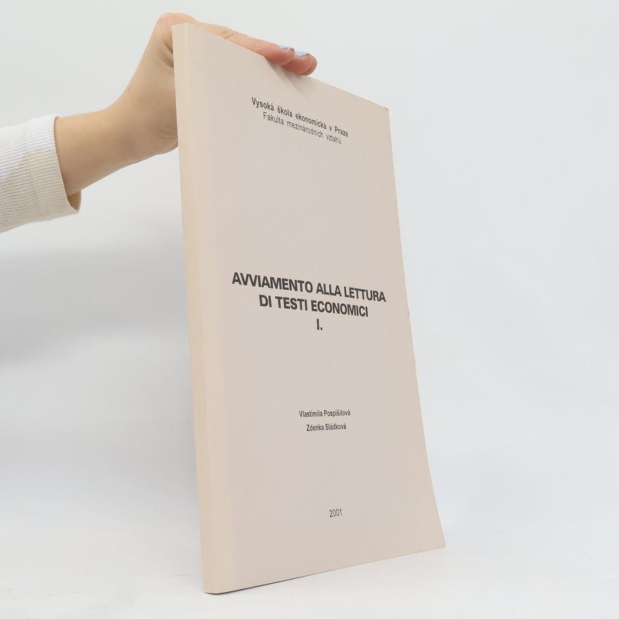 Zdenka Sládková Avviamento Alla Lettura Di Testi Economici I.