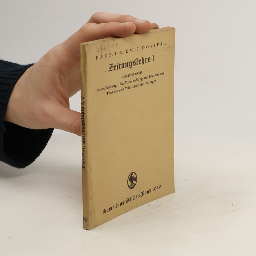 Emil Dovifat Zeitungslehre I, 1