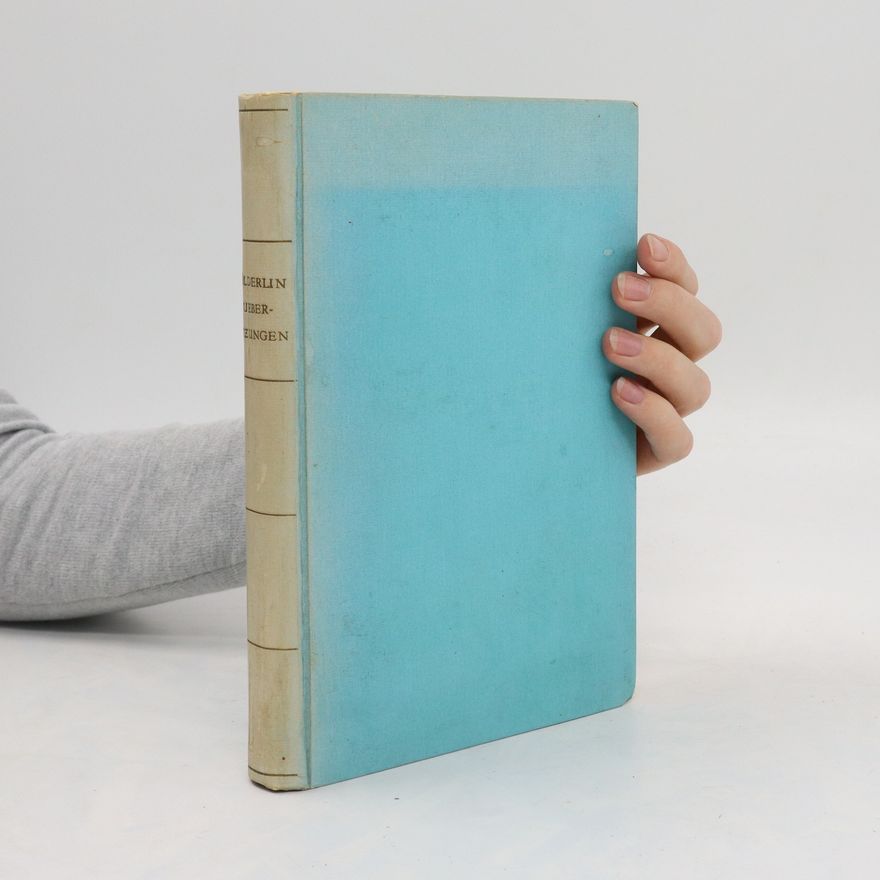 Friedrich Hölderlin Übersetzungen Philosophische Schriften