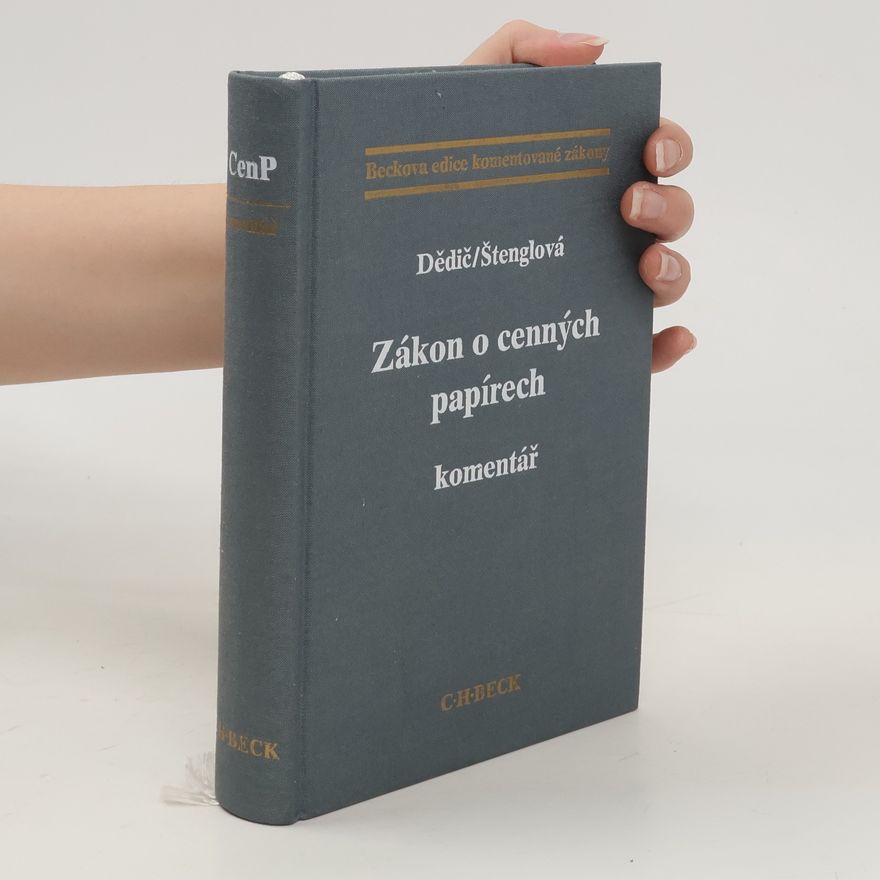 Ivana Štenglová Zákon o cenných papírech : komentář