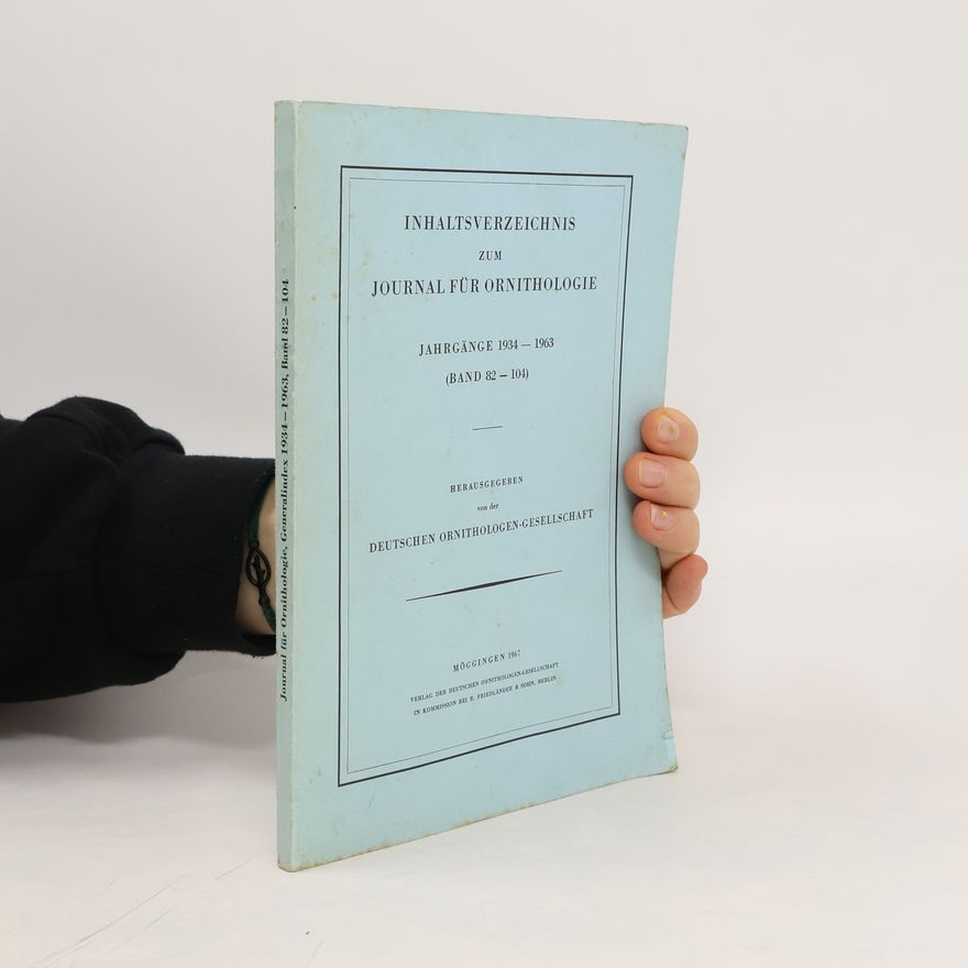 Collectif d'auteurs Inhaltsverzeichnis zum Journal für Ornithologie