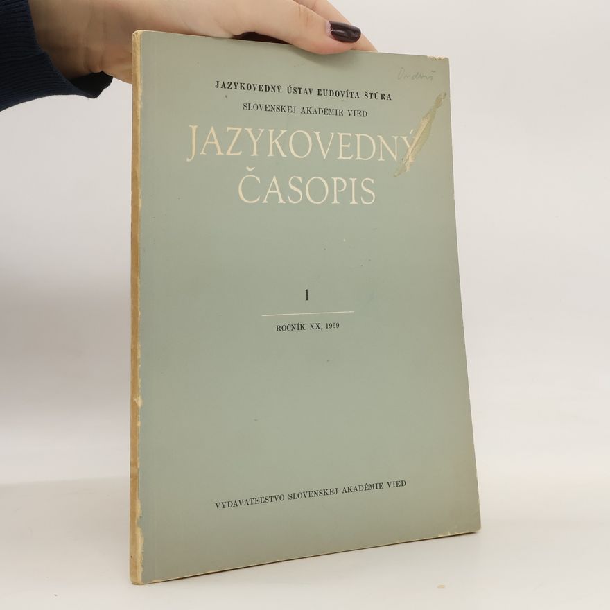 Various authors Jazykovedný časopis 1. Ročník XX