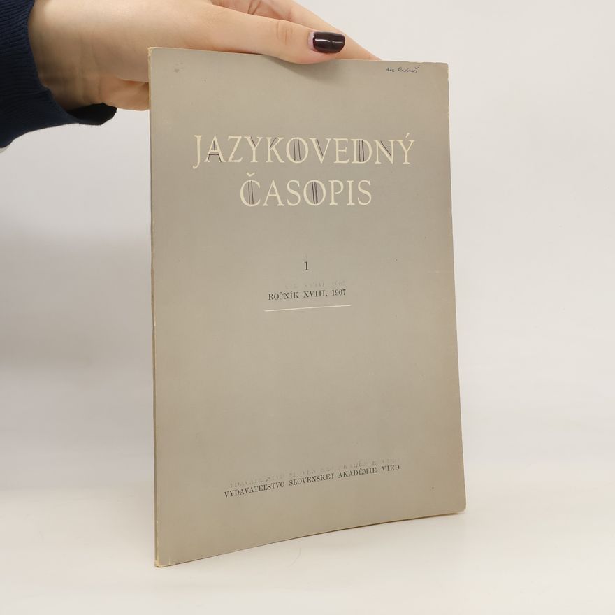 Autorenkollektiv Jazykovedný časopis 1/1967