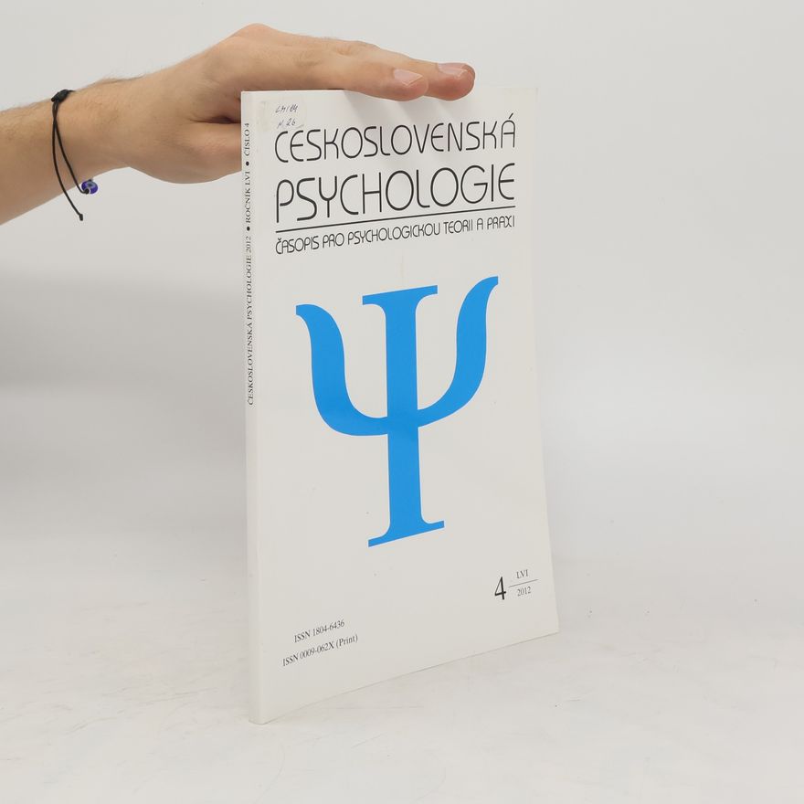 Various authors Československá psychologie 4/2020