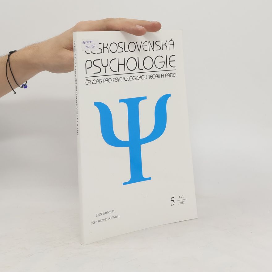 Various authors Československá psychologie 5/2012