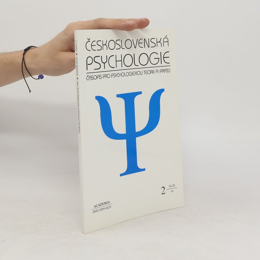 Autorenkollektiv Československá psychologie 2/1999