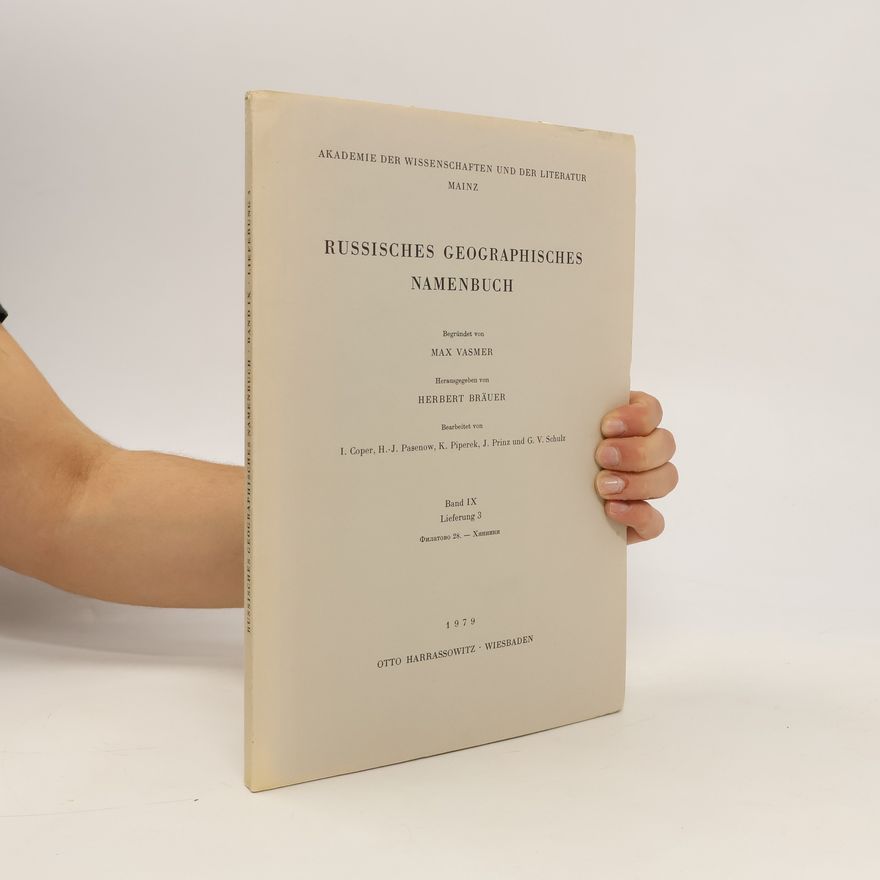 Autorenkollektiv Russisches geographisches Namenbuch. Band IX. Lieferung 3