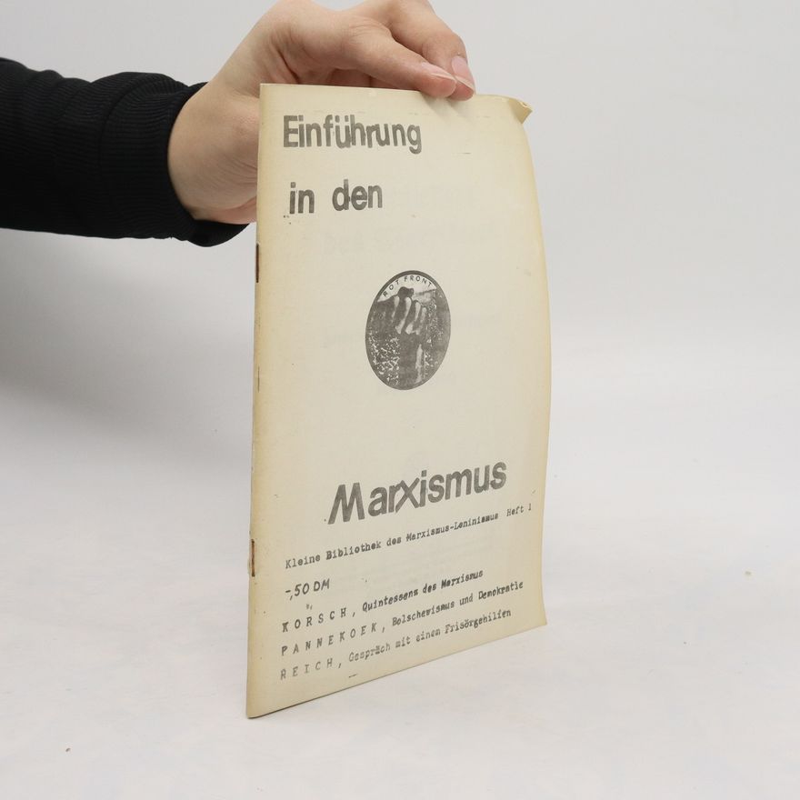 Karl Korsch Einführung in den Marxismus