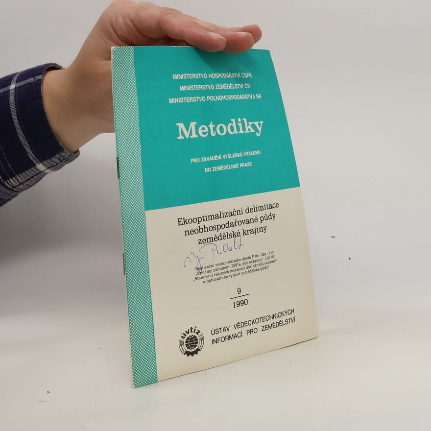 Various authors Metodiky pro zavádění výsledků výzkumu do zemědělské praxe 9/1990