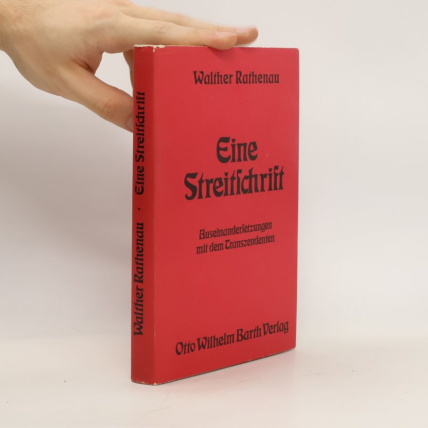 Walther Rathenau Eine Streitschrift