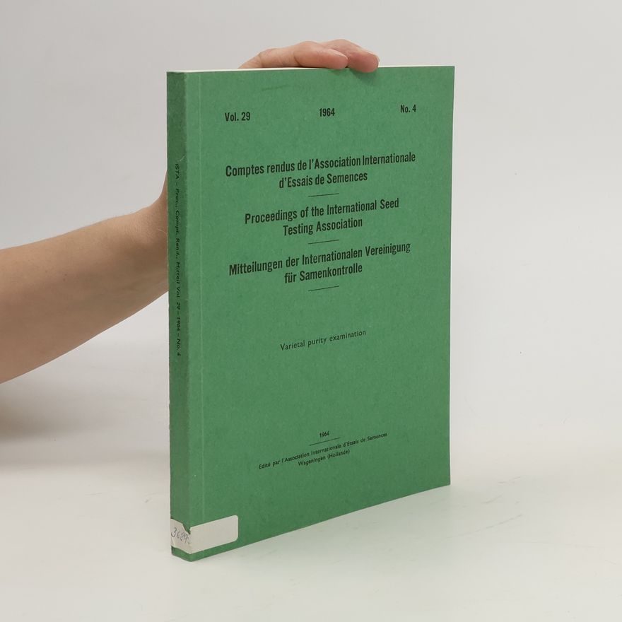 Kolektiv autorů Proceedings of the International Seed Testing Association
