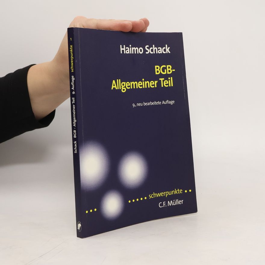 Haimo Schack BGB - allgemeiner Teil