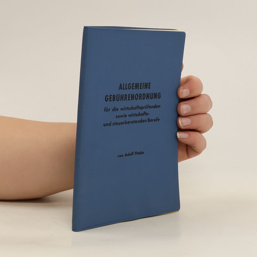 Adolf Fitzke Allgemeine Gebührenordnung