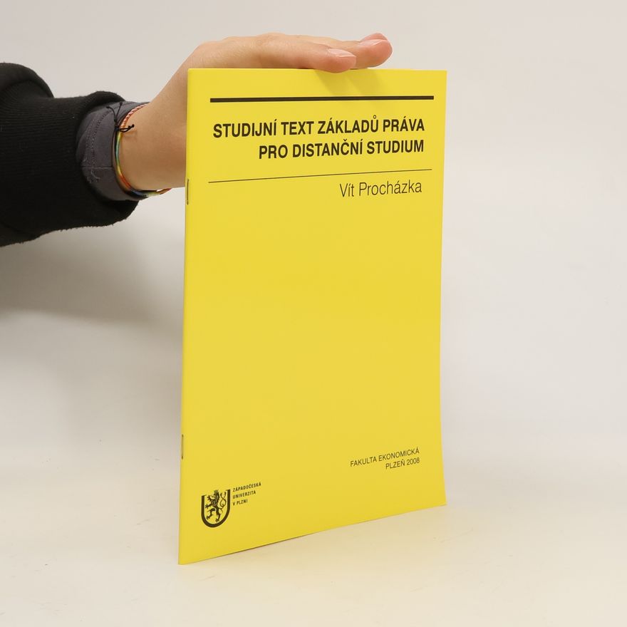 Vít Procházka Studijní text základů práva pro distanční studium