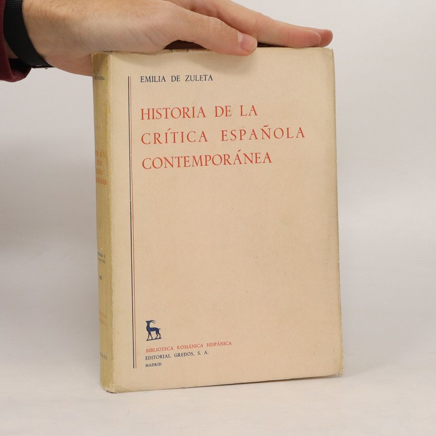 Emilia de Zuleta Historia de la crítica española contemporánea