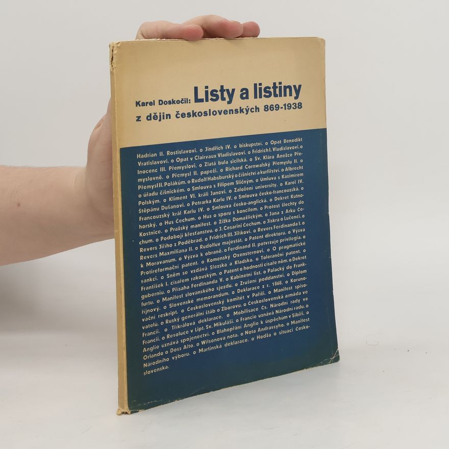 Doskočil Karel Listy a listiny z dějin československých 869-1938