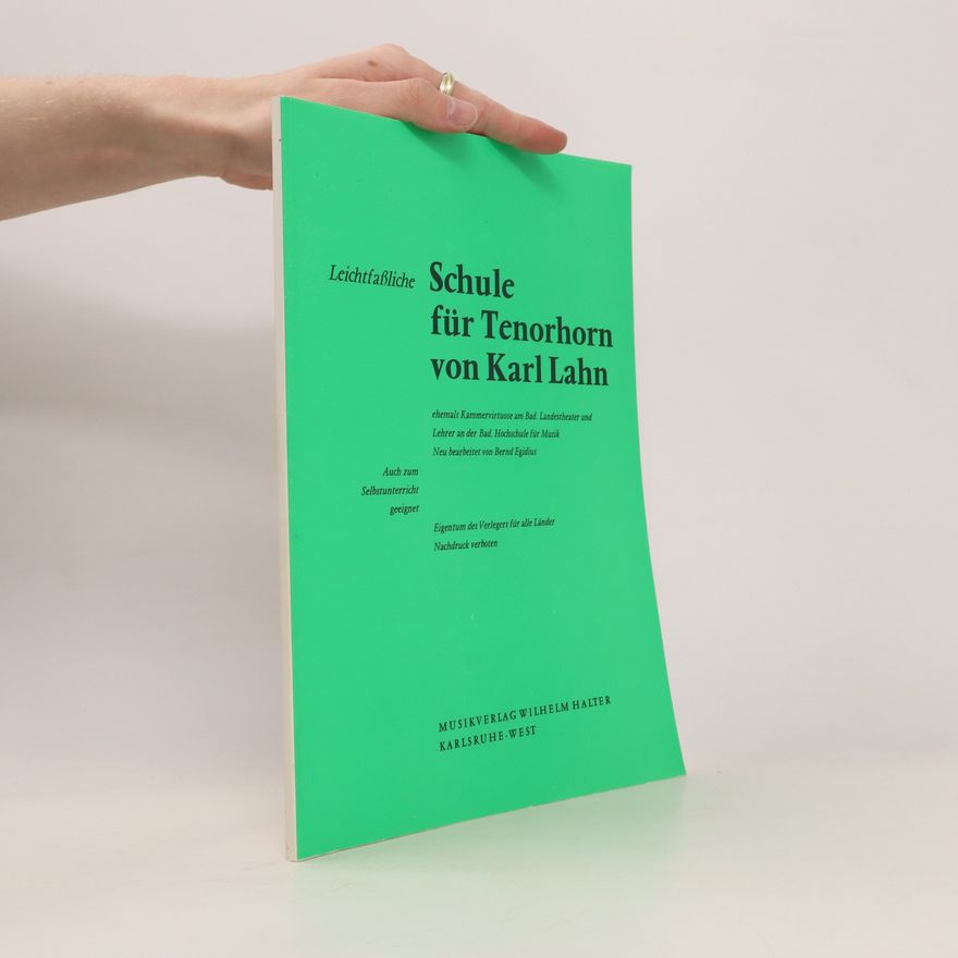 Kolektiv autorů Schule für Tenorhorn von Karl Lahn