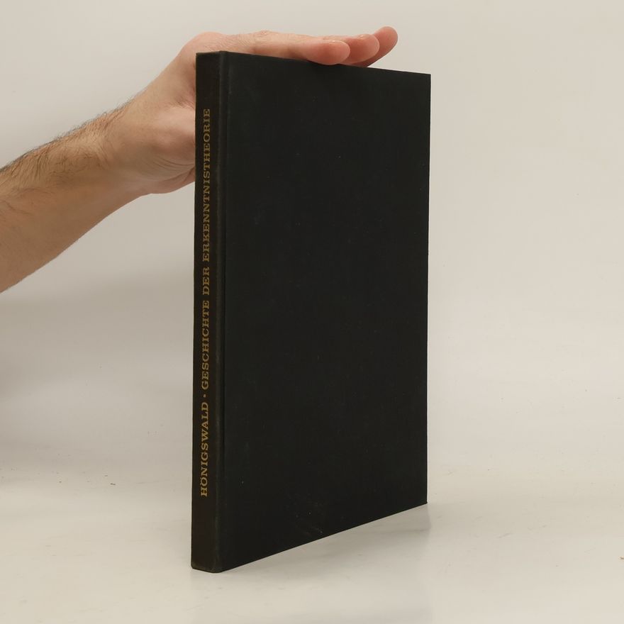 Richard Hönigswald Geschichte der Erkenntnistheorie