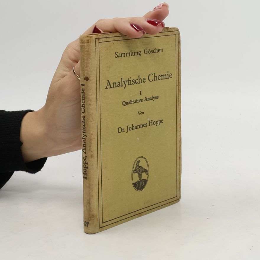Sammlung Göschen Analytische Chemie I.