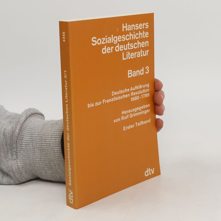 Various authors Hansers Sozialgeschichte der deutschen Literatur Band 3