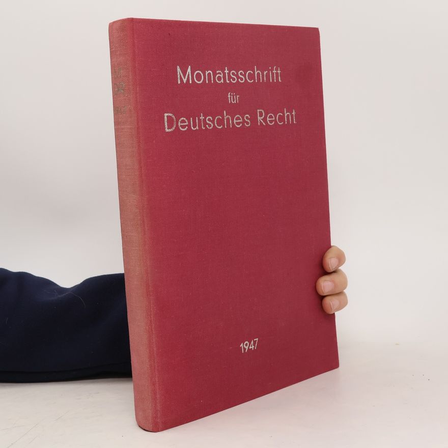Kolektiv autorů Monatsschrift für deutsches Recht