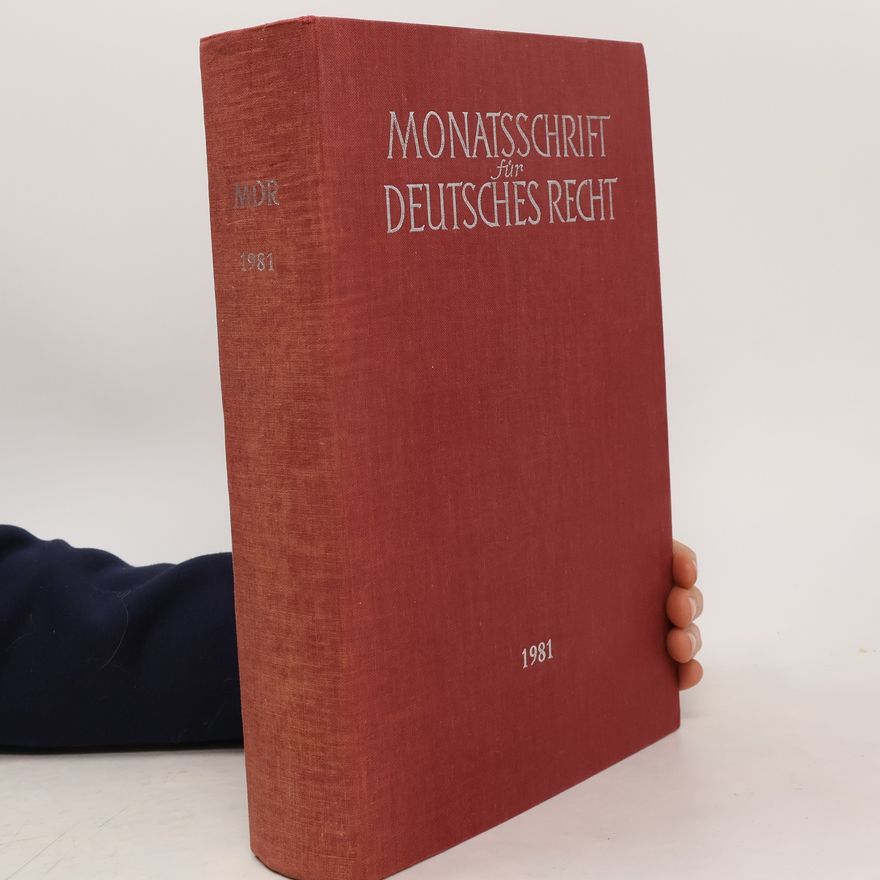Autorenkollektiv Monatsschrift fűr Deutsches Recht 1981