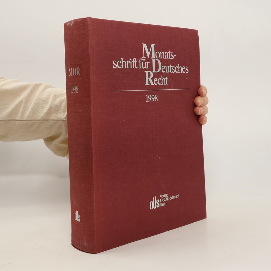 Kolektív autorov MDR - Monatsschrift für Deutsches Recht 1998