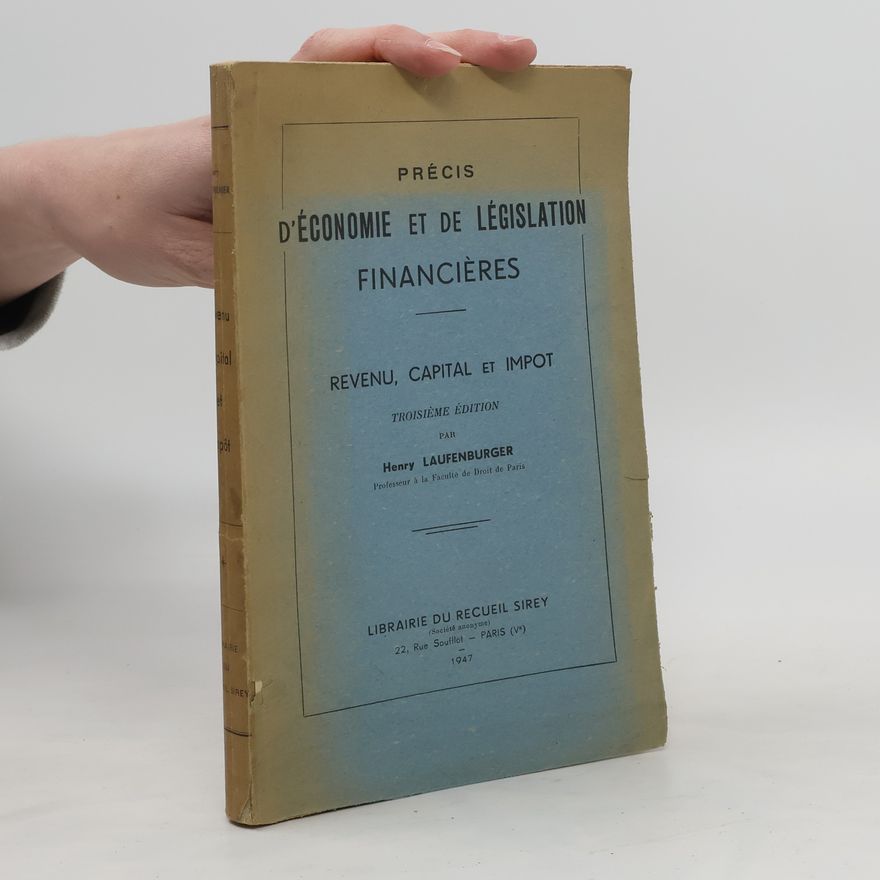 Henry Laufenburger D’Économie et de législation financières