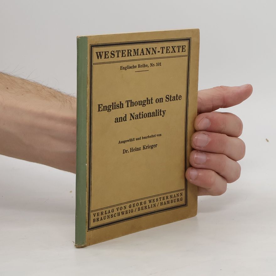 Heinz-Jürgen Krieger English Thought on State and Nationality