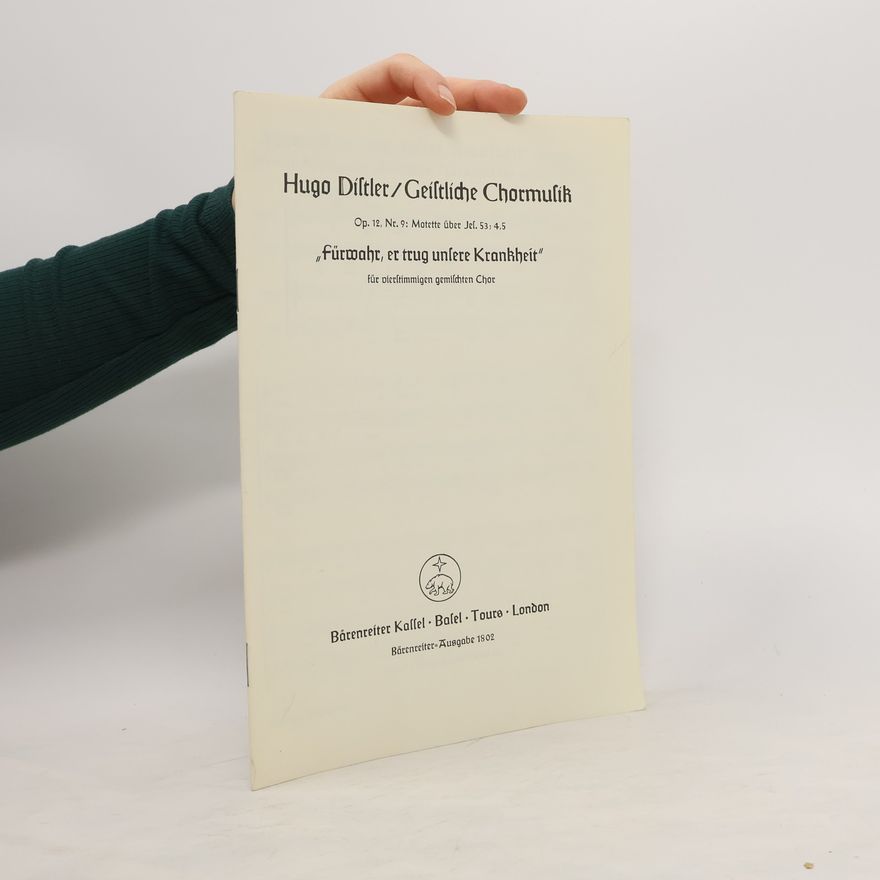 Hugo Distler Geistliche Chormusik