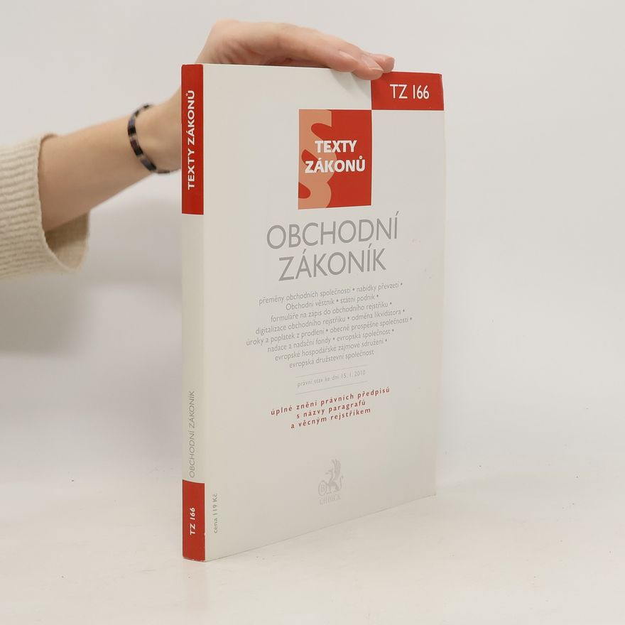 C. H. Beck Obchodní zákoník – právní stav ke dni 15.1.2010
