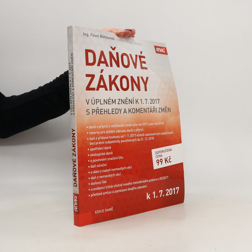 Anag Daňové zákony v úplném znění k 1. 7. 2017 s přehledy změn