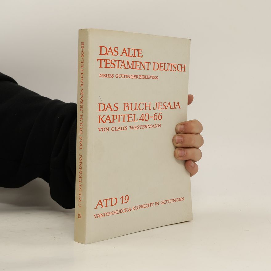 Claus Westermann Das Buch Jesaja. Kapitel 40-66