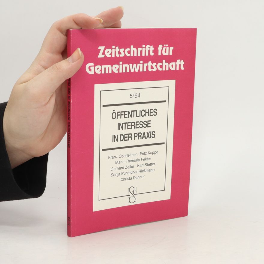 Various authors Zeitschrift für Gemeinwirtschaft 5/94