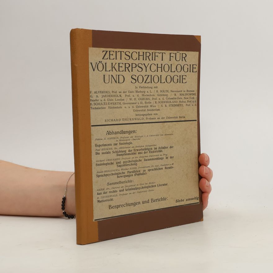 Autorenkollektiv Zeitschrift für Völkerpsychologie und Soziologie