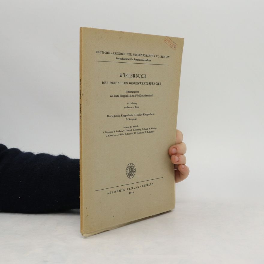 Autorenkollektiv Wörterbuch der deutschen Gegenwartssprache 32. Lieferung
