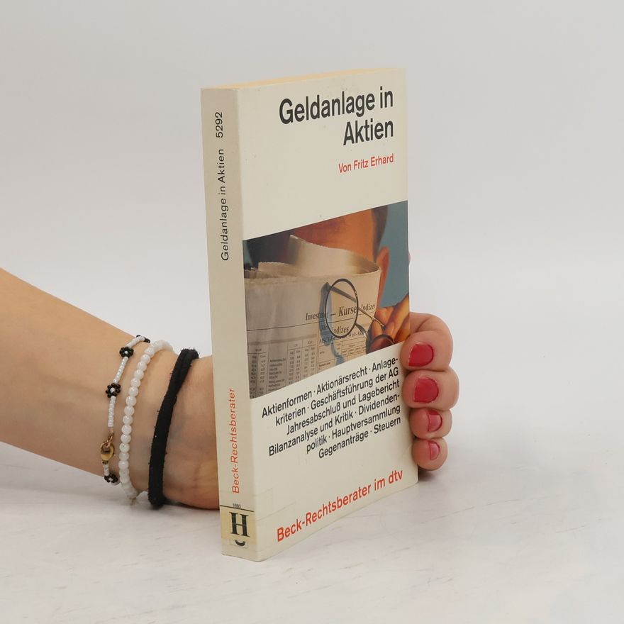 Fritz Erhard Geldanlage in Aktien