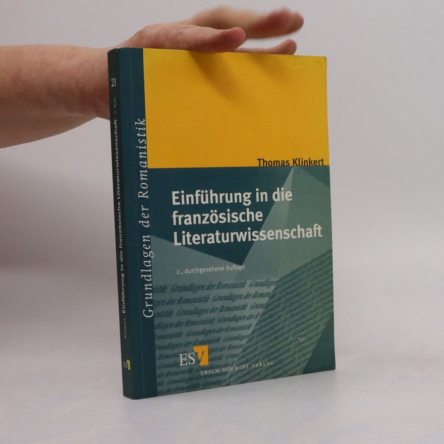 Thomas Klinkert Einführung in die französische Literaturwissenschaft