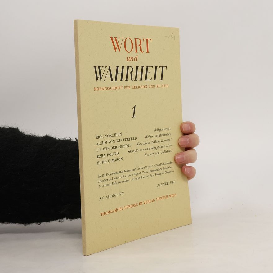 Kolektiv autorů Wort und Wahrheit. Monatsschrift für Religion und Kultur