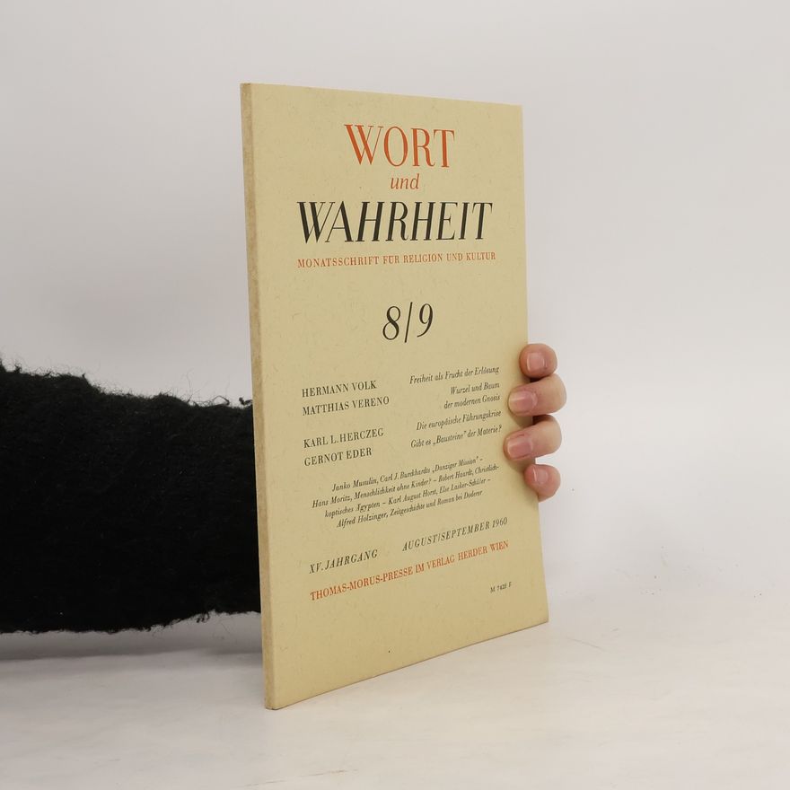 Kolektiv autorů Wort und Wahrheit. Monatsschrift für religion und kultur 8/9