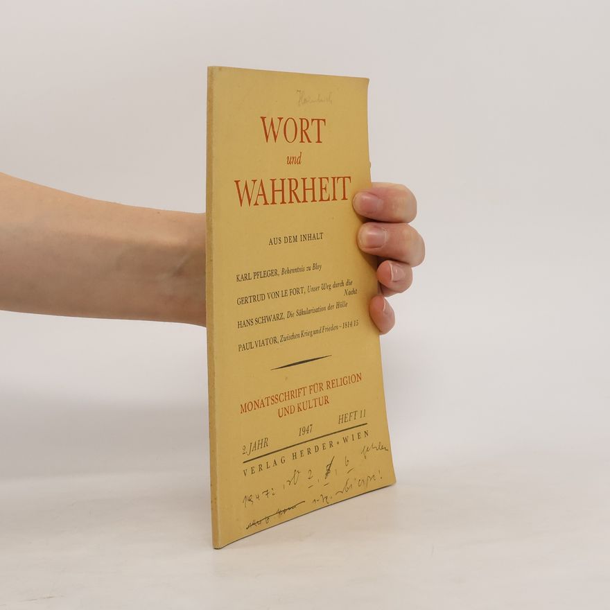 Kolektiv autorů Wort und Wahrheit 11/1947